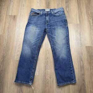 Ariat M2 Jeans Mens 38x31 Blue Relaxed Boot Cut Denim Western Cowboy Casual